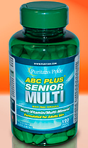 Вітаміни та мінерали для чоловіків 50+ Puritan's Pride ABC Plus Senior Multi 120 таб, фото 5