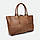 Велика каркасна сумка світло-коричнева шкіряна 9266, фото 2