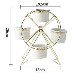 Горщики для квітів, з підставкою. Модель RD-0147 Білий