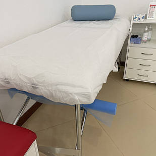 Чохол на кушетку одноразовий 0.8х2.1м. спанбонд 45г/м2 білий