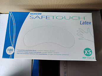 Рукавички латексні без пудри SafeTouch Latex medicom 100шт./уп