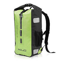 Велосипедний рюкзак водонепроникний заплечний XLC, 61 x 16 x 24 см, неоново-зелений