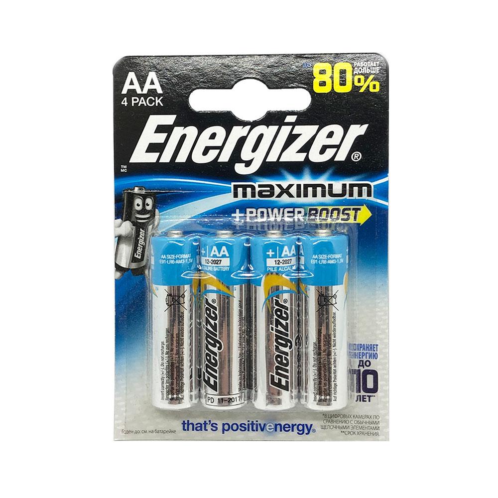 Батарейки AA (LR6) Energizer Maximum Alkaline (4 шт.)