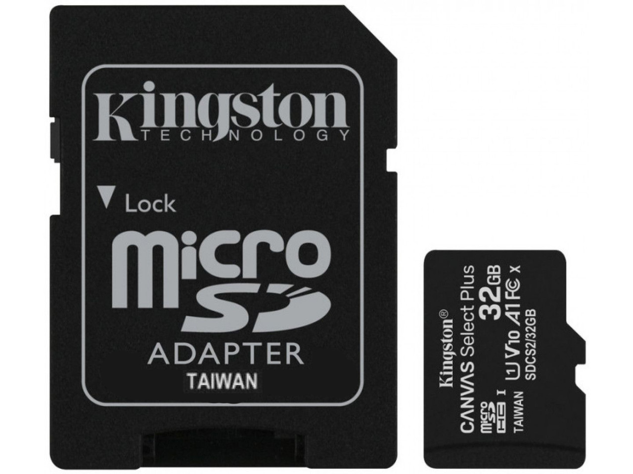 Картка пам'яті Kingston microSD Canvas Select Plus UHS-I A1 32 GB Class 10 + SD-adapter (6492)
