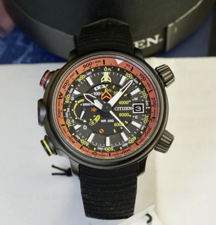 Чоловічий годинник Citizen BN5035-02F Altichron Altimeter Eco-Drive Promaster Divers Titanium