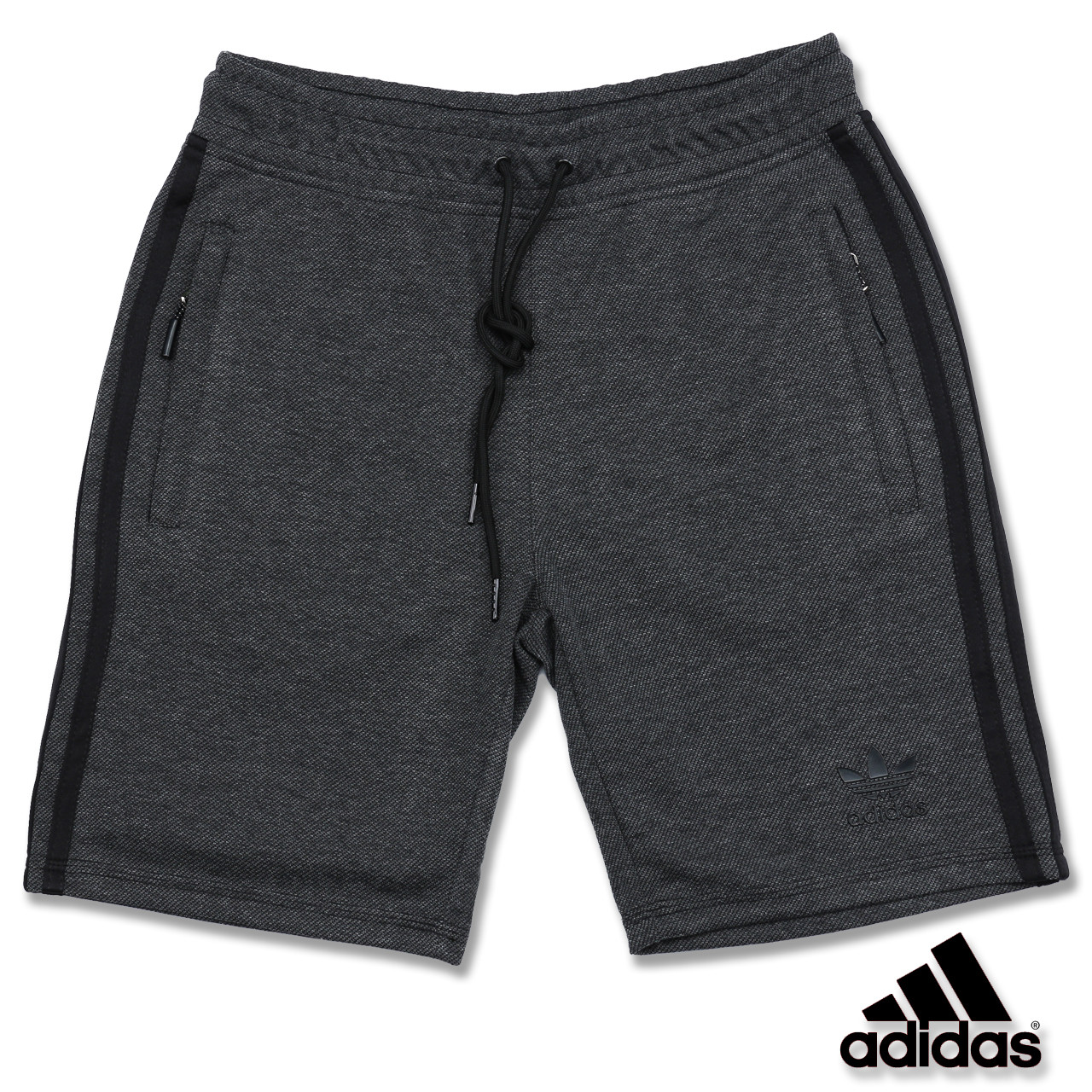 Шорти антрацит ADIDAS з лампасами Б-522 короткі ANTR 3XL(Р) 21-411-018 S, антрацит
