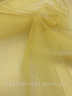Фатин средней жесткости 3х метровый светло-желтый \ турция\ для украшения залов, пошив юбочек пачек, тутти