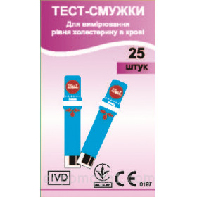 Тест смужки EasyTouch для вимірювання рівня холестерину в крові (25 шт)