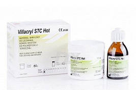 Villacryl STC Hot D2, облицювальна пластмаса, 80г порошок + 40 мл рідина, розколірка по Vita
