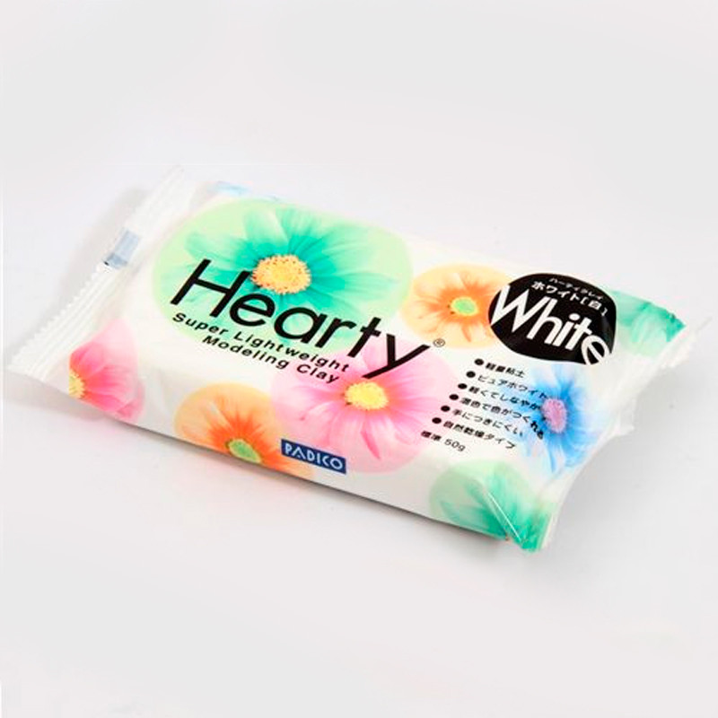 Пластика холодний фарфор Padico Hearty (Японія) самозастигаюча для квітів, декору, біла. 50 г