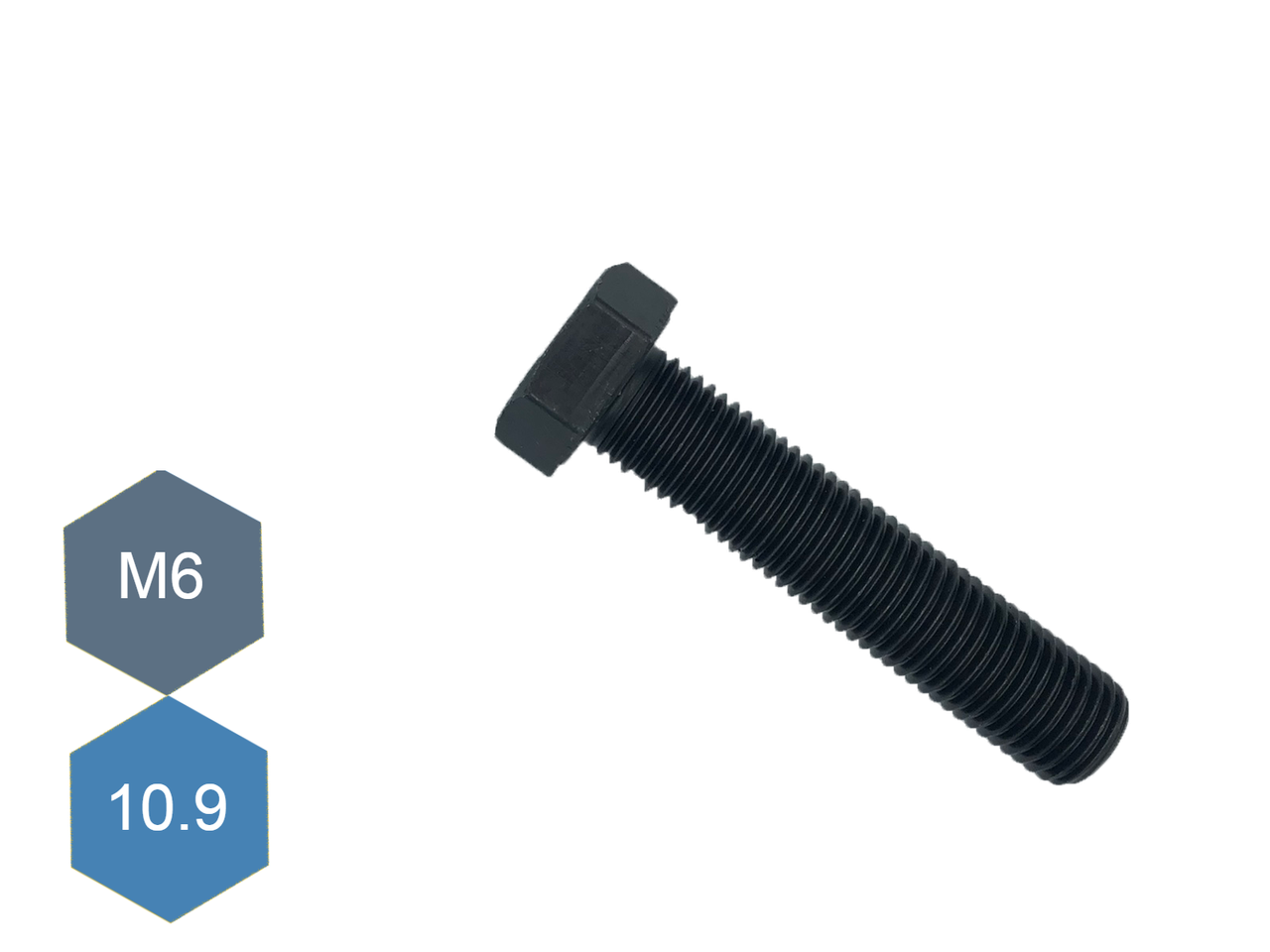 Болт М6х12 шестигранний 10.9 DIN 933, ГОСТ 7805