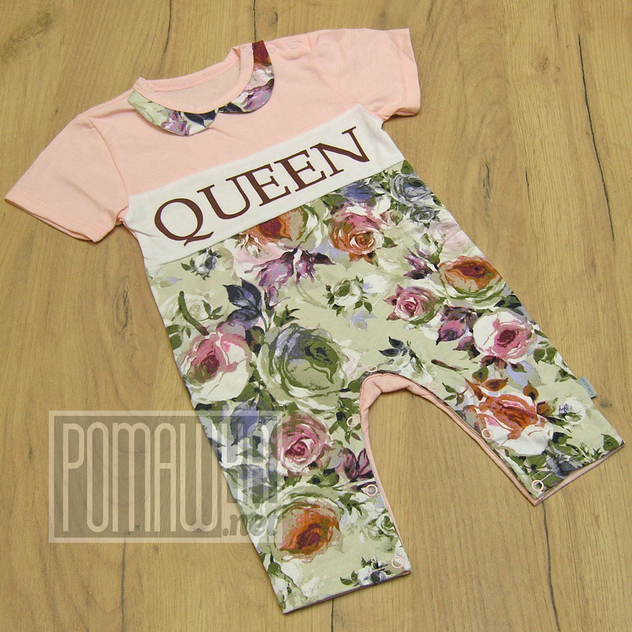 Дитячий 86 12-18 місяців красивий літний ромпер пісочник бодік на короткий рукав для дівчинки малчюків 9009, фото 1