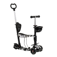 Самокат 5 в 1 з батьківською ручкою сидінням Best Scooter 24501