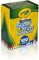 Набор фломастеров Crayola Super Tips Markers, Washable Markers Mаркеров 100 штук (58-5100)