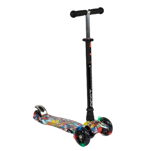 Самокат триколісний дитячий Maxi Best Scooter А 25460 /779-1315 колеса світяться