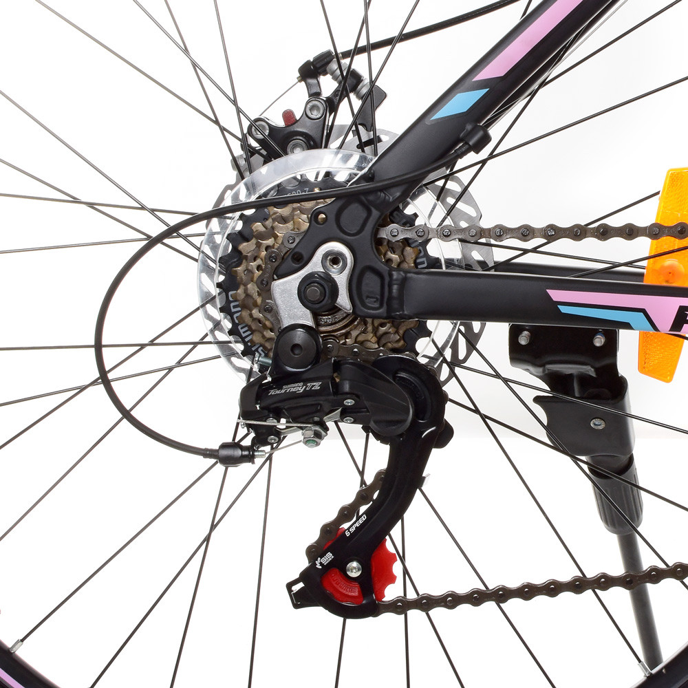Велосипед спортивный алюминиевый PROFI 26 дюймов G26OPTIMAL A26.2 SHIMANO черный (матовый)-розовый** - фото 7 - id-p1424625487