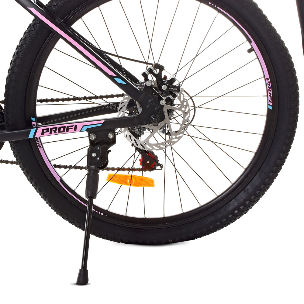 Велосипед спортивный алюминиевый PROFI 26 дюймов G26OPTIMAL A26.2 SHIMANO черный (матовый)-розовый** - фото 8 - id-p1424625487