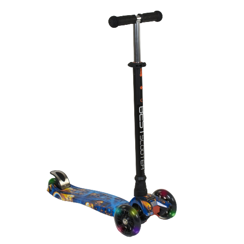 Самокат триколісний дитячий Maxi Best Scooter А 25536 /779-1334 колеса світяться