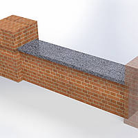 Накривка на паркан з Покостівського граніту 1000×300×20 — сіра