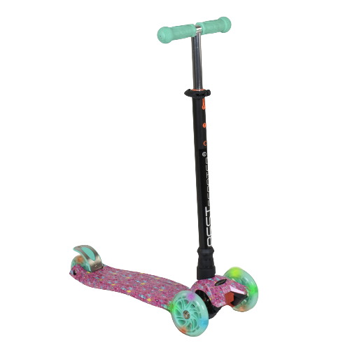 Самокат триколісний дитячий Maxi Best Scooter А 25594 /779-1337 колеса світяться, фото 1