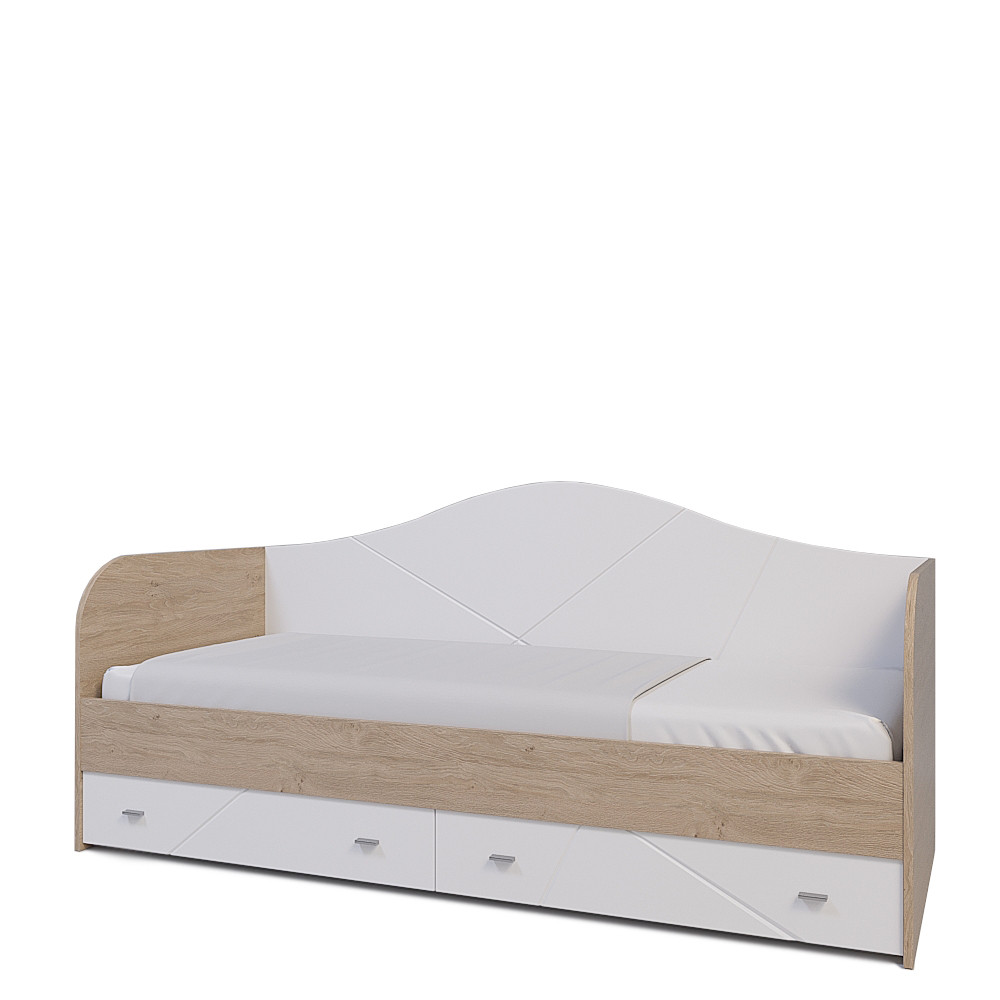 Ліжко-диван Х-Скаут Х-10 білий мат/дуб