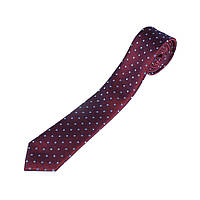 Чоловіча краватка у бордовому кольорі з прінтом Pierre Cavelli SCompo-bordo18
