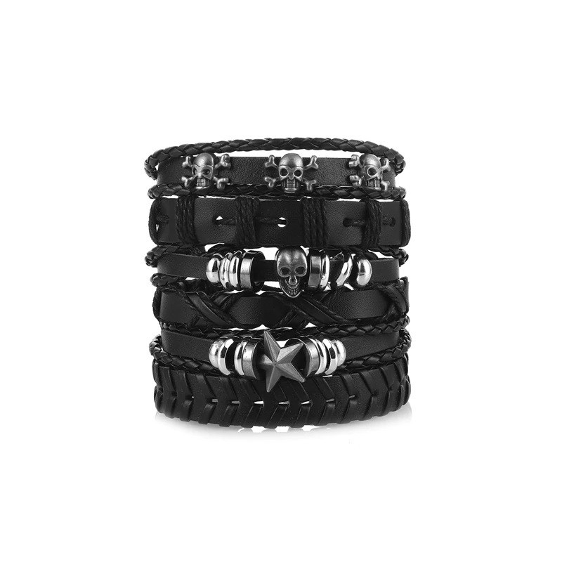 Браслет кожаный винтажный Type K (DY51526)