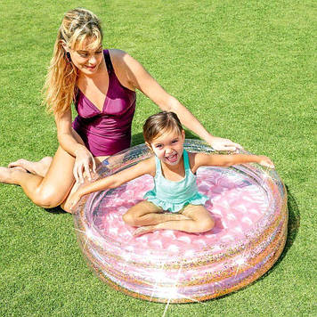 Дитячий надувний басейн круглий пляжний Intex 86x25 см