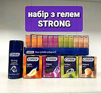 Набор Презервативы Contex Контекс 36 шт/1 блок + гель-смазка Contex Контекс 100 мл. STRONG для анального секса
