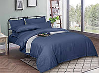 Постільна білизна Двоспальна ЄВРО 200*220, Страйп-сатин Темно-синій, TM Krispol (622.543928)