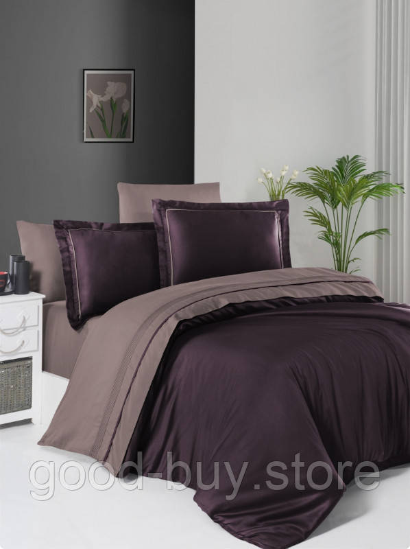 First choice Serenity Purple & Lilac delux сатин постільна білизна євро 200х220