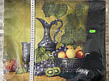 Схема бісером натюрморт Виноградний нектар ЗПН-002 50*36,5 см на білому атласі, часткова зашивка., фото 3