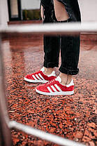 Кросівки Adidas Gazelle Scarlet Red/White/Gold Metallic, фото 4