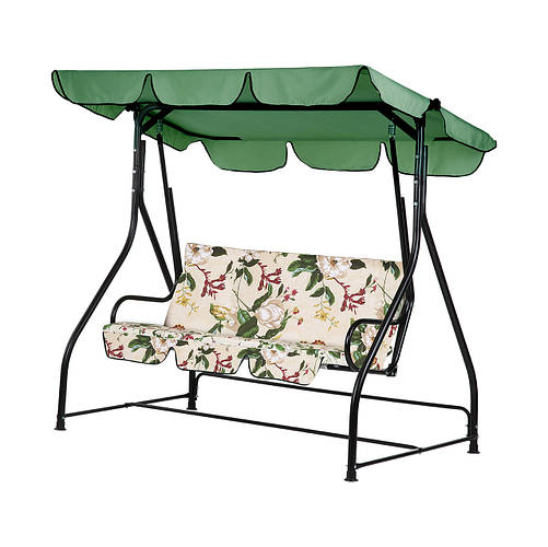 Купить Качель дачная уличная садовая с навесом "Вероника" (Бязь, Пион ...