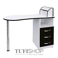 Маникюрный стол "Естет №3" MAX, белый с черным
