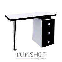 Маникюрный стол "Триумф" MAX, белый с черным