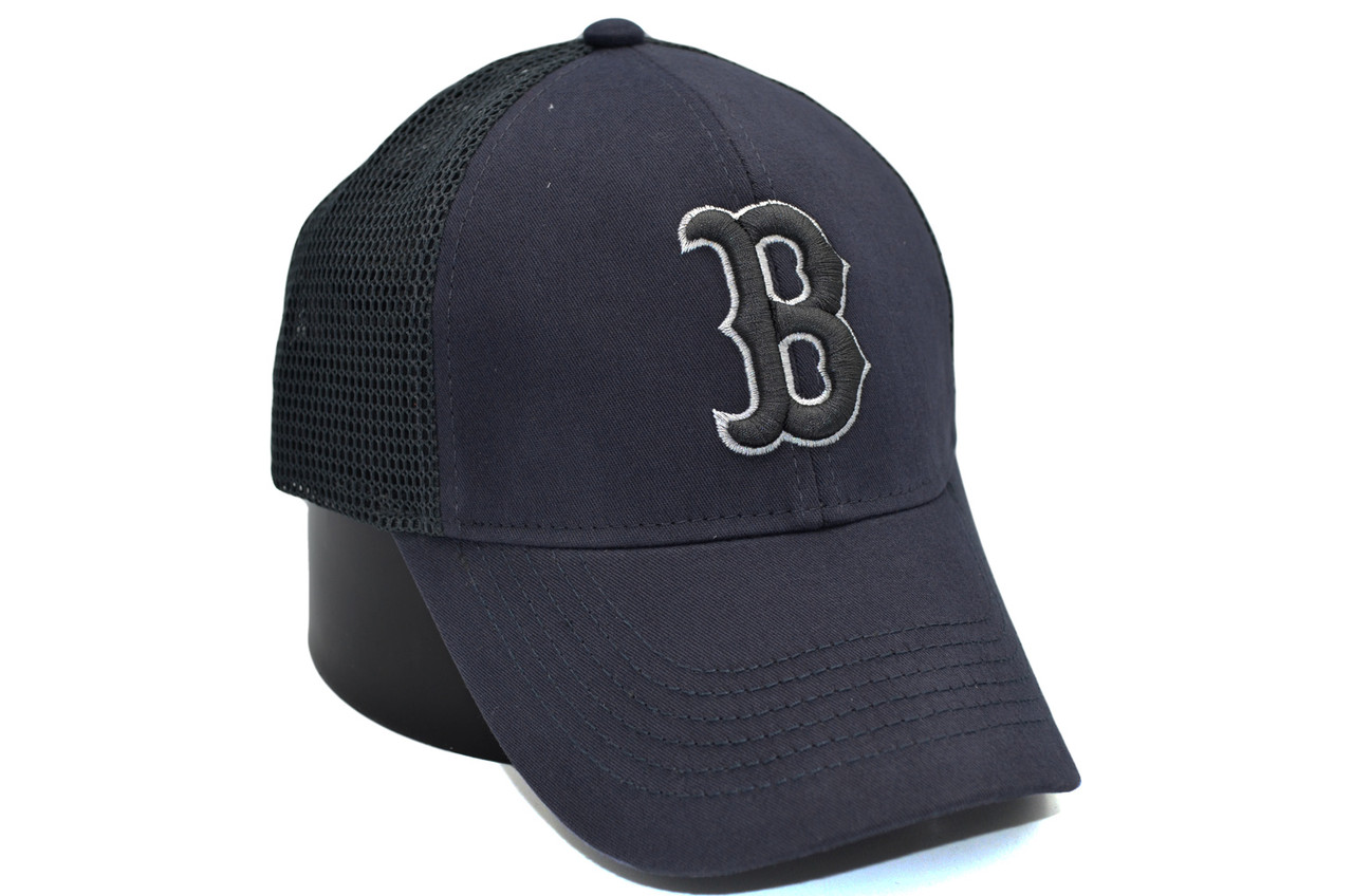 Бейсболка сітка Art cap Boston Red Sox 56-61 см темно-сіра (0919-523)