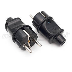 Виделка електрична Makel 16A EU із заземленням, пряма