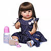 Силіконова колекційна лялька Реборн Reborn дівчинка Сара Вінілова Лялька 55 см, фото 6