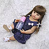Силіконова колекційна лялька Реборн Reborn дівчинка Сара Вінілова Лялька 55 см, фото 4