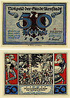 Германия Нотгельд 50 пфеннигов 1921 F-VF Арнштадт. Праздник урожая вина