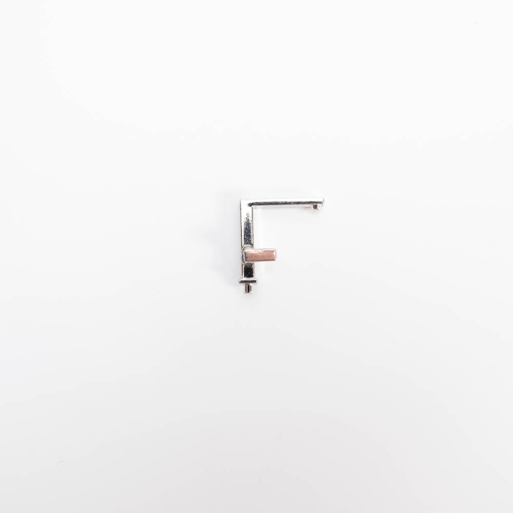 1:12 Мініатюра Змішувач для Кухні Прямокутний 2 см СРІБРО, фото 1