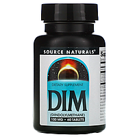 DIM 100 мг Source Naturals дииндолилметан для женского гормонального здоровья 60 таблеток