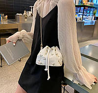 Модная белая женская сумочка клатч. Женская мини сумка. Маленькая сумочка мишочек.