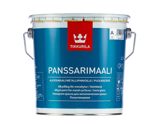 Емаль алкідна антикорозійна Tikkurila Panssarimaali Базис А 0.9 л., фото 1