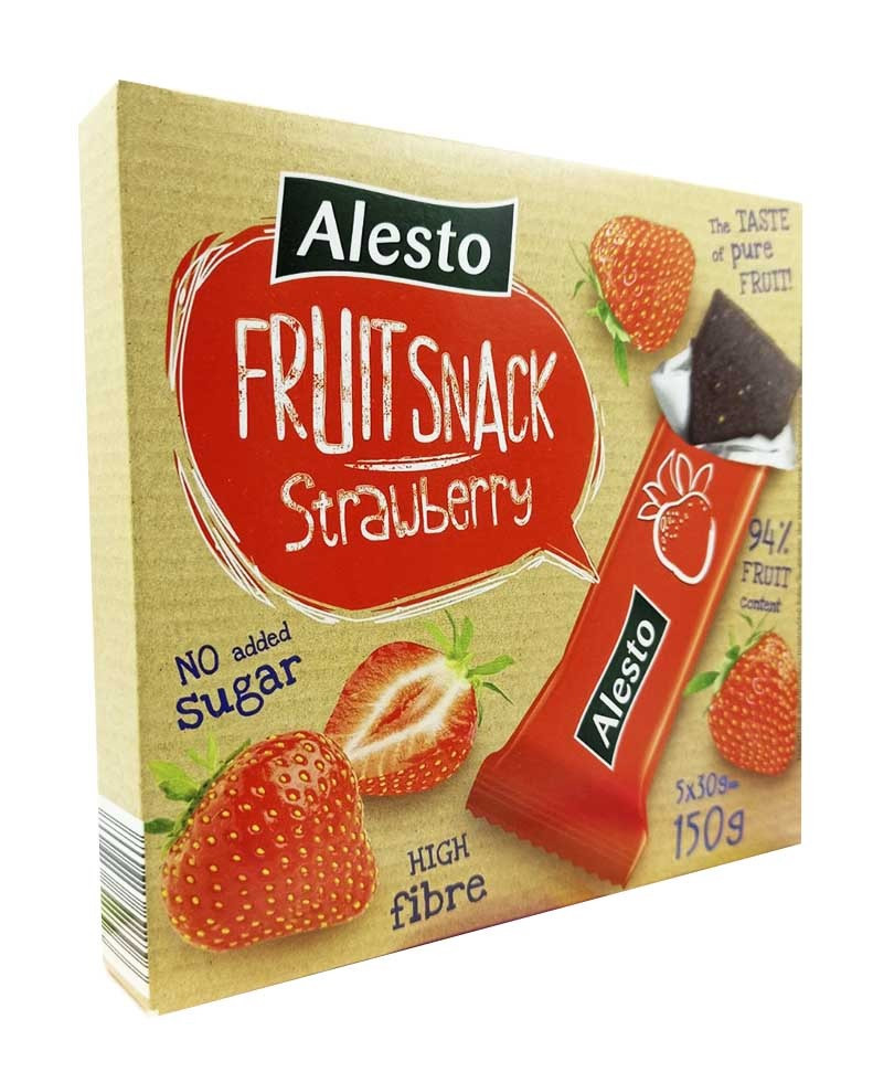 Снек Фруктовый Клубника Alesto Fruit Snack Strawberry 150 г Германия - фото 1 - id-p1424824468