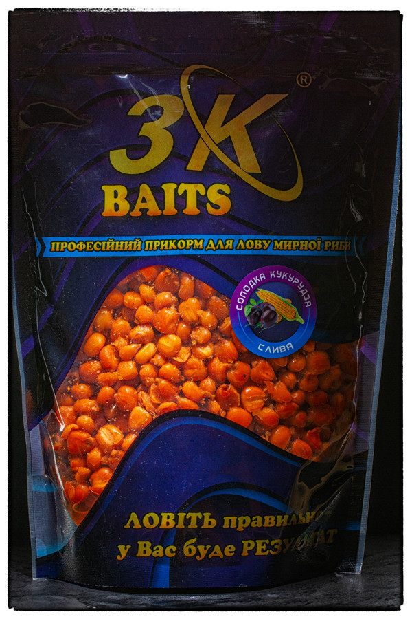 Кукурудза для риболовлі 3K Baits "Солодка Кукурудза" 800гр, фото 1