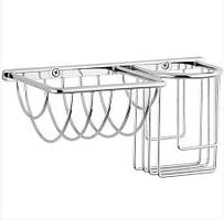 Тримач туалетного паперу та освіжувача повітря Хромована латунь