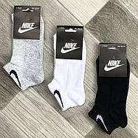 Носки женские спортивные короткие хлопок с сеткой Nike, Турция, размер 36-41, ассорти, 05220