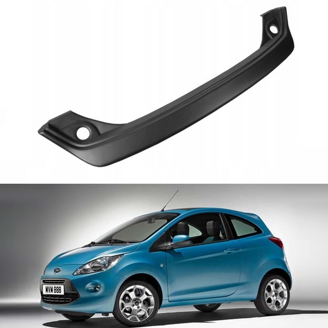 Пластикова захисна накладка на задній бампер для Ford Ka 3Dr 2009-2016, фото 1